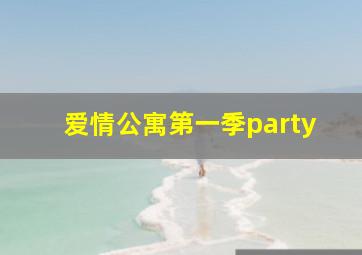 爱情公寓第一季party