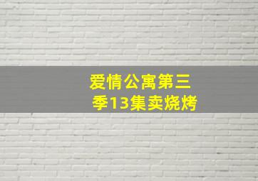 爱情公寓第三季13集卖烧烤