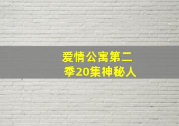 爱情公寓第二季20集神秘人