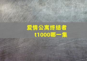 爱情公寓终结者t1000哪一集