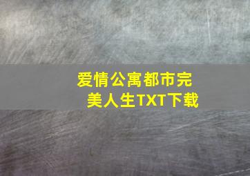 爱情公寓都市完美人生TXT下载