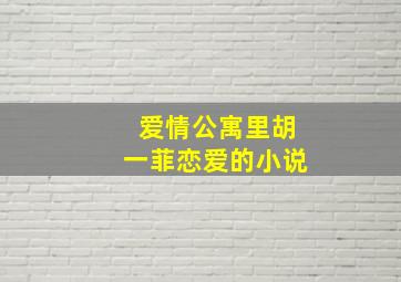 爱情公寓里胡一菲恋爱的小说