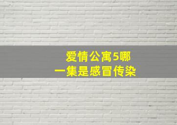 爱情公寓5哪一集是感冒传染