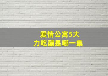 爱情公寓5大力吃醋是哪一集