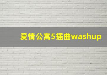 爱情公寓5插曲washup