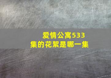 爱情公寓533集的花絮是哪一集