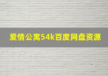 爱情公寓54k百度网盘资源