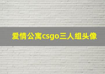 爱情公寓csgo三人组头像