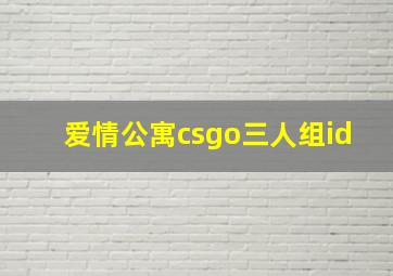 爱情公寓csgo三人组id