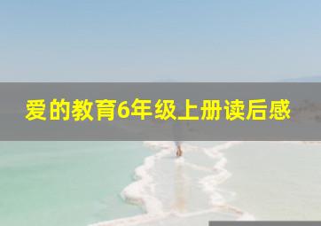 爱的教育6年级上册读后感