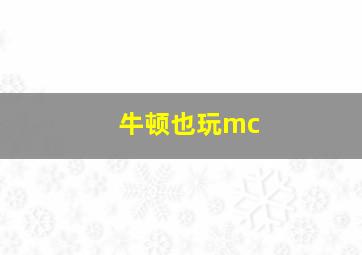 牛顿也玩mc