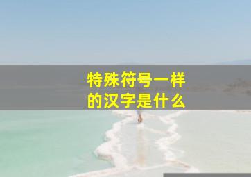 特殊符号一样的汉字是什么