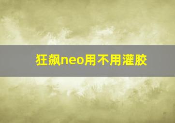 狂飙neo用不用灌胶