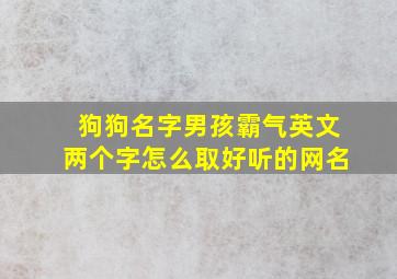 狗狗名字男孩霸气英文两个字怎么取好听的网名