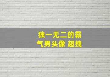 独一无二的霸气男头像 超拽