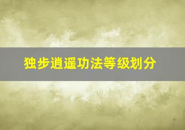 独步逍遥功法等级划分