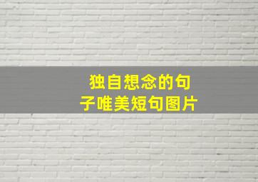 独自想念的句子唯美短句图片