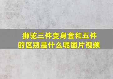 狮驼三件变身套和五件的区别是什么呢图片视频