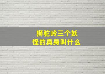 狮驼岭三个妖怪的真身叫什么