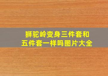 狮驼岭变身三件套和五件套一样吗图片大全