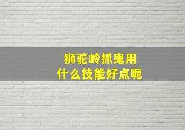 狮驼岭抓鬼用什么技能好点呢