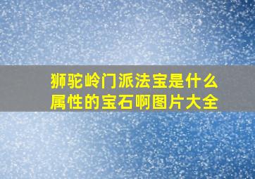 狮驼岭门派法宝是什么属性的宝石啊图片大全