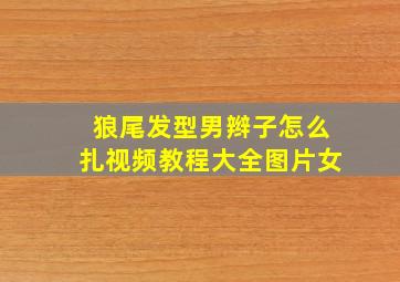 狼尾发型男辫子怎么扎视频教程大全图片女