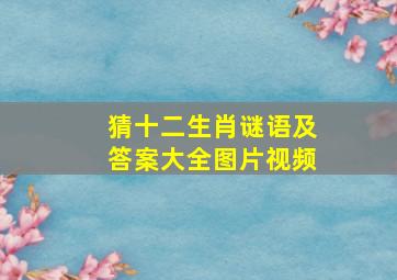 猜十二生肖谜语及答案大全图片视频