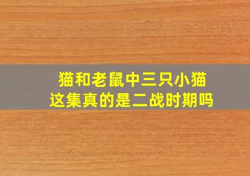 猫和老鼠中三只小猫这集真的是二战时期吗