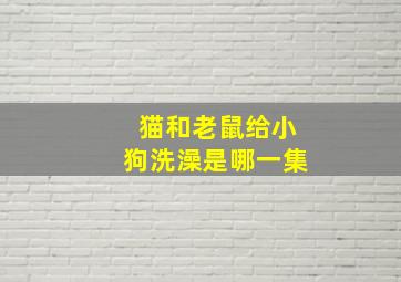 猫和老鼠给小狗洗澡是哪一集