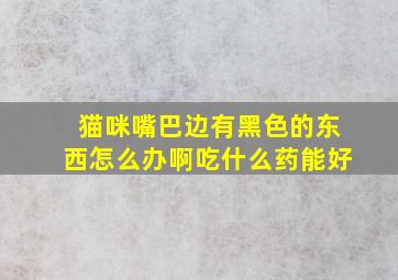 猫咪嘴巴边有黑色的东西怎么办啊吃什么药能好