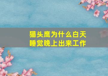 猫头鹰为什么白天睡觉晚上出来工作