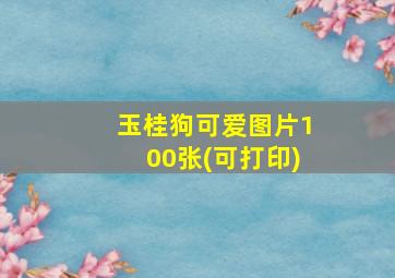 玉桂狗可爱图片100张(可打印)