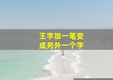 王字加一笔变成另外一个字