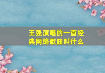 王强演唱的一首经典网络歌曲叫什么