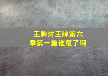 王牌对王牌第六季第一集谁赢了啊