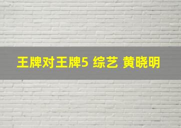 王牌对王牌5 综艺 黄晓明