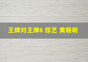 王牌对王牌6 综艺 黄晓明