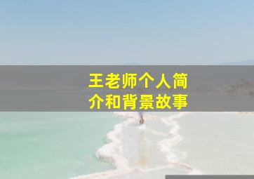 王老师个人简介和背景故事