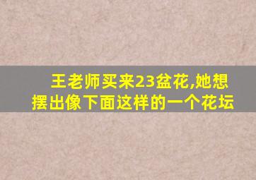 王老师买来23盆花,她想摆出像下面这样的一个花坛