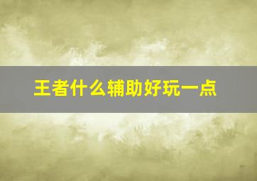 王者什么辅助好玩一点