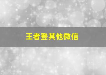 王者登其他微信