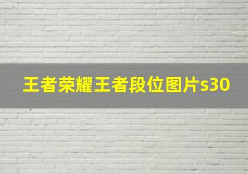 王者荣耀王者段位图片s30