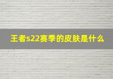 王者s22赛季的皮肤是什么