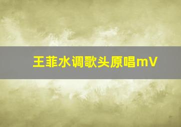 王菲水调歌头原唱mV