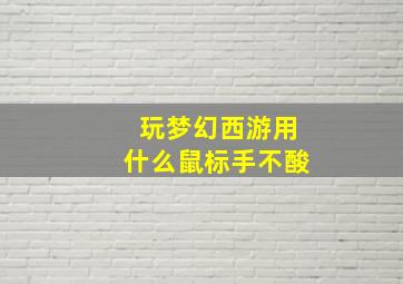 玩梦幻西游用什么鼠标手不酸