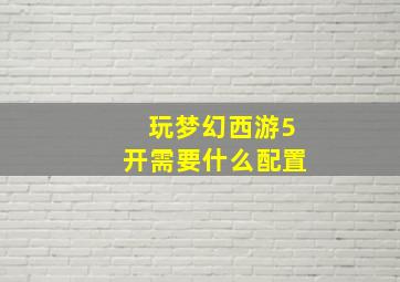 玩梦幻西游5开需要什么配置