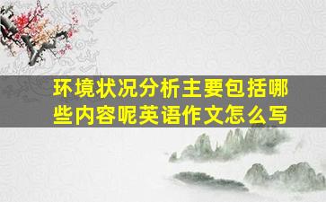 环境状况分析主要包括哪些内容呢英语作文怎么写