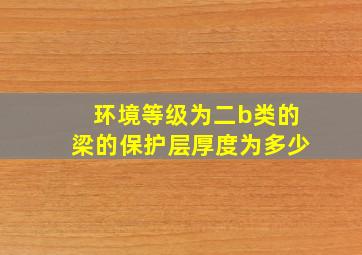 环境等级为二b类的梁的保护层厚度为多少