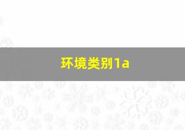 环境类别1a